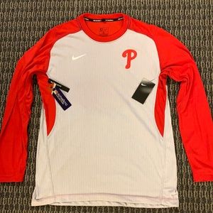 🔥Nike Phillies red and grey long sleeve shirt XL